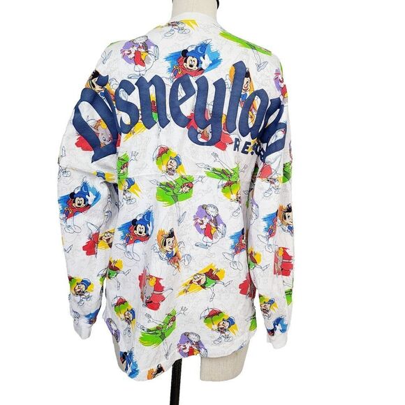 Disney Spirit Jersey Ink And Paint XS Multicolor Long Sleeve Oversized‎ Shirt - Picture 8 of 13